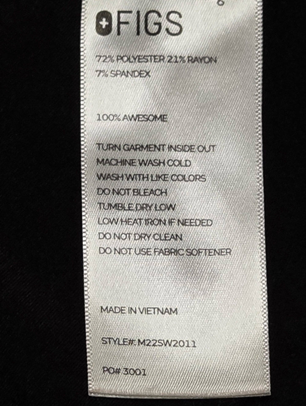 Figs Technical Collection Scrub Pants Black Large - Picture 8 of 8